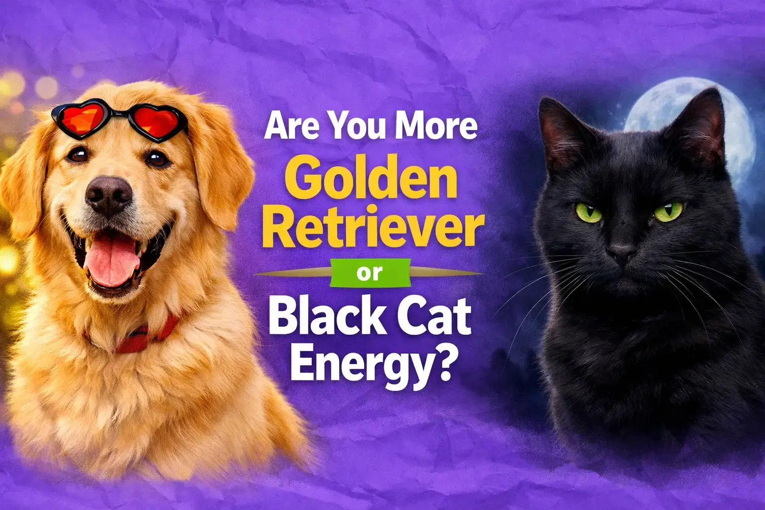 Are You More Golden Retriever or Black Cat Energy?