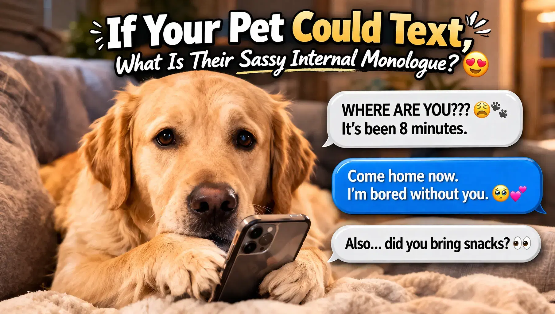 If Your Pet Could Text, What Is Their Sassy Internal Monologue?